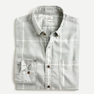 J. Crew Mens Brushed Twill Shirt in Plaid